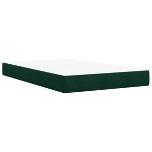 Κρεβάτι Boxspring με Στρώμα Σκούρο Πράσινο 140x190εκ. Βελούδινο