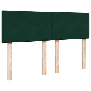 Κρεβάτι Boxspring με Στρώμα Σκούρο Πράσινο 160x200εκ. Βελούδινο - Pakobazaar