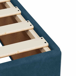 Κρεβάτι Boxspring με Στρώμα Μπλε 160x200 εκ. Βελούδινο - Pakobazaar