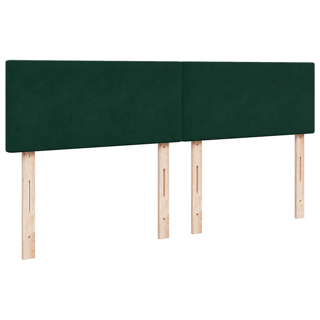 Κρεβάτι Boxspring με Στρώμα Σκούρο Πράσινο 180x200εκ. Βελούδινο