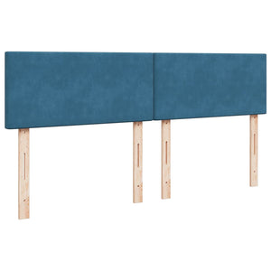 Κρεβάτι Boxspring με Στρώμα Μπλε 180x200 εκ. Βελούδινο - Pakobazaar