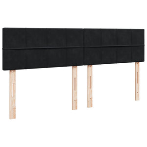 Κρεβάτι Boxspring με Στρώμα Μαύρο 180x200 εκ. Βελούδινο