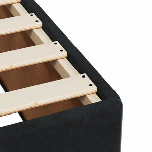 Κρεβάτι Boxspring με Στρώμα Μαύρο 180x200 εκ. Βελούδινο