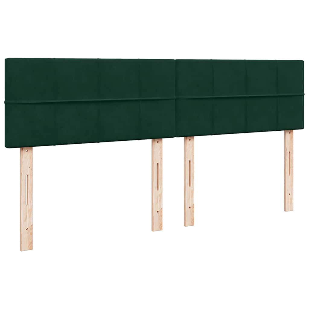 Κρεβάτι Boxspring με Στρώμα Σκούρο Πράσινο 180x200εκ. Βελούδινο