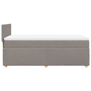 Κρεβάτι Boxspring με Στρώμα Taupe 80x200 εκ. Υφασμάτινο - Pakobazaar