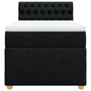 Κρεβάτι Boxspring με Στρώμα Μαύρο 80 x 200 εκ. Υφασμάτινο - Pakobazaar