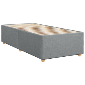 Κρεβάτι Boxspring με Στρώμα Ανοιχτό Γκρι 90x190 εκ. Υφασμάτινο - Pakobazaar
