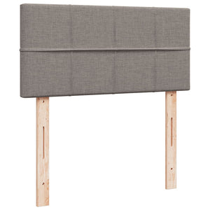 Κρεβάτι Boxspring με Στρώμα Taupe 90x190 εκ.Υφασμάτινο - Pakobazaar