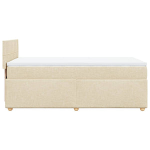 Κρεβάτι Boxspring με Στρώμα Κρεμ 90x200 εκ.Υφασμάτινο