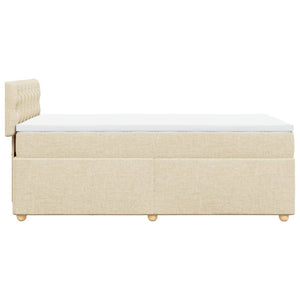 Κρεβάτι Boxspring με Στρώμα Κρεμ 90x200 εκ.Υφασμάτινο