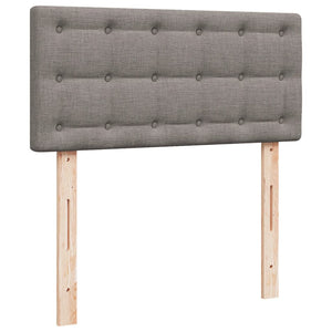 Κρεβάτι Boxspring με Στρώμα Taupe 90x200 εκ. Υφασμάτινο