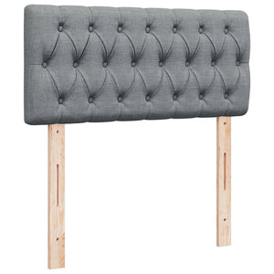 Κρεβάτι Boxspring με Στρώμα Ανοιχτό Γκρι 100x200 εκ. Υφασμάτινο