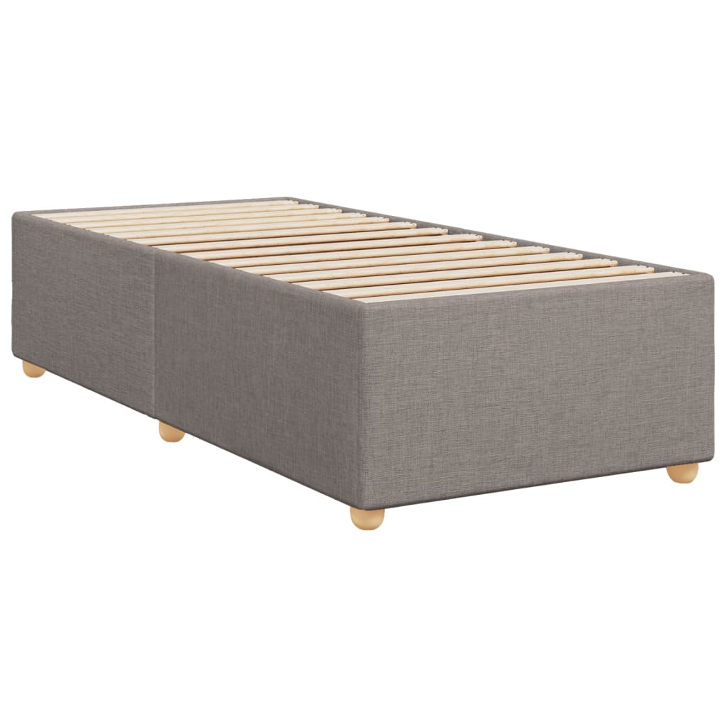 Κρεβάτι Boxspring με Στρώμα Taupe 100 x 200 εκ. Υφασμάτινο - Pakobazaar