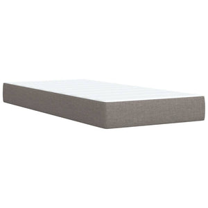 Κρεβάτι Boxspring με Στρώμα Taupe 100 x 200 εκ. Υφασμάτινο - Pakobazaar