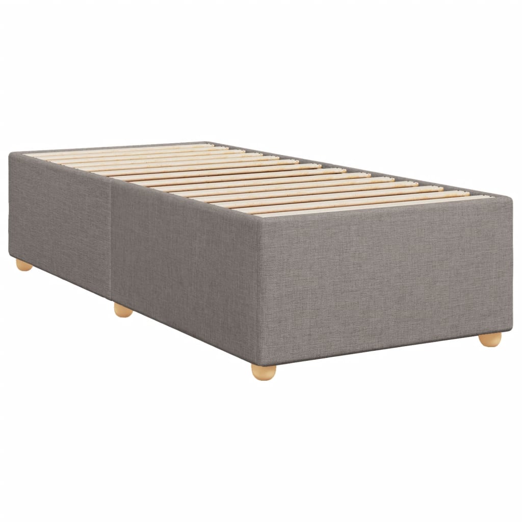 Κρεβάτι Boxspring με Στρώμα Taupe 100 x 200 εκ. Υφασμάτινο