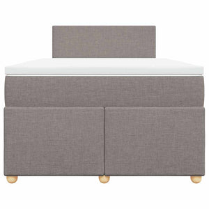 Κρεβάτι Boxspring με Στρώμα Taupe 120x190 εκ. Υφασμάτινο
