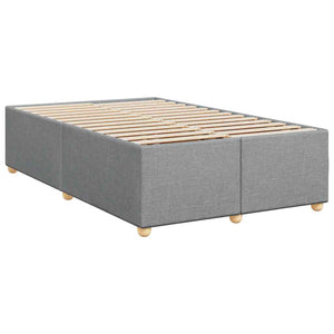 Κρεβάτι Boxspring με Στρώμα Ανοιχτό Γκρι 120x190 εκ. Υφασμάτινο