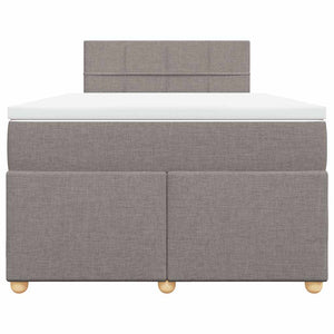 Κρεβάτι Boxspring με Στρώμα Taupe 120x190 εκ. Υφασμάτινο