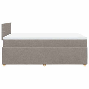 Κρεβάτι Boxspring με Στρώμα Taupe 120x190 εκ. Υφασμάτινο