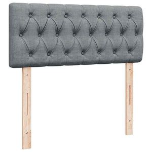 Κρεβάτι Boxspring με Στρώμα Ανοιχτό Γκρι 120x190 εκ. Υφασμάτινο - Pakobazaar