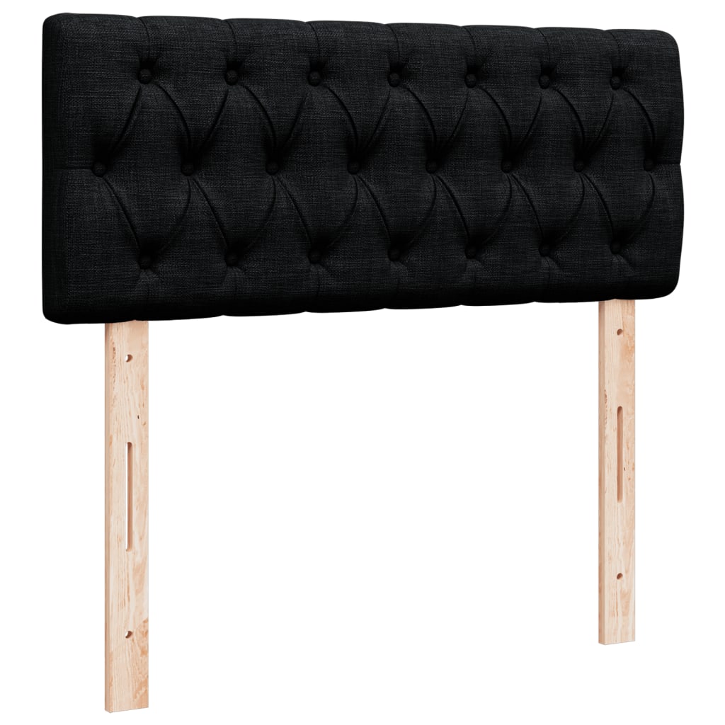 Κρεβάτι Boxspring με Στρώμα Μαύρο 120x190 εκ. Υφασμάτινο - Pakobazaar