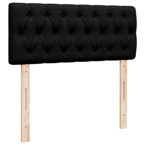 Κρεβάτι Boxspring με Στρώμα Μαύρο 120x190 εκ. Υφασμάτινο - Pakobazaar