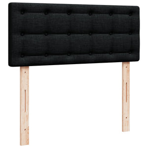 Κρεβάτι Boxspring με Στρώμα Μαύρο 120x190 εκ. Υφασμάτινο - Pakobazaar