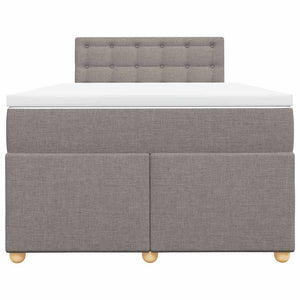 Κρεβάτι Boxspring με Στρώμα Taupe 120x190 εκ. Υφασμάτινο - Pakobazaar