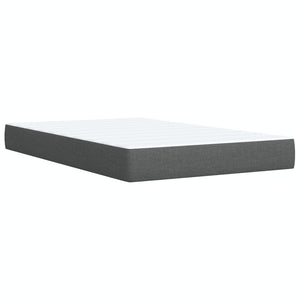 Κρεβάτι Boxspring με Στρώμα Σκούρο Γκρι 120x200 εκ. Υφασμάτινο - Pakobazaar