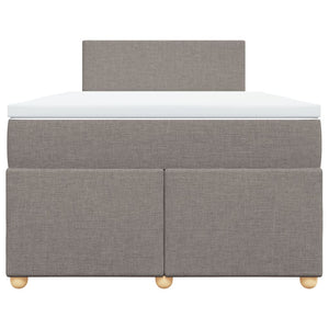 Κρεβάτι Boxspring με Στρώμα Taupe 120x200 εκ. Υφασμάτινο
