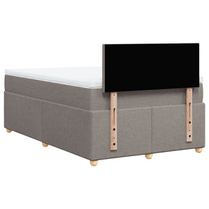 Κρεβάτι Boxspring με Στρώμα Taupe 120x200 εκ. Υφασμάτινο
