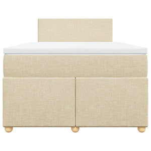 Κρεβάτι Boxspring με Στρώμα Κρεμ 120x200 εκ. Υφασμάτινο