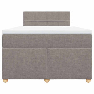 Κρεβάτι Boxspring με Στρώμα Taupe 120x200 εκ. Υφασμάτινο