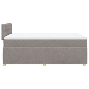 Κρεβάτι Boxspring με Στρώμα Taupe 120x200 εκ. Υφασμάτινο - Pakobazaar