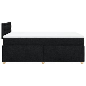Κρεβάτι Boxspring με Στρώμα Μαύρο 120x200 εκ. Υφασμάτινο - Pakobazaar