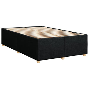 Κρεβάτι Boxspring με Στρώμα Μαύρο 120x200 εκ. Υφασμάτινο - Pakobazaar
