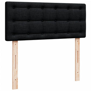 Κρεβάτι Boxspring με Στρώμα Μαύρο 120x200 εκ. Υφασμάτινο - Pakobazaar