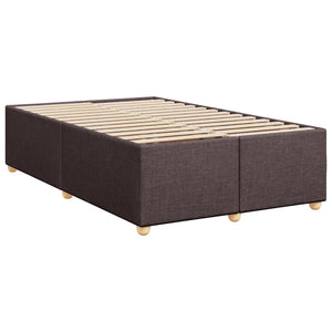 Κρεβάτι Boxspring με Στρώμα Σκούρο Καφέ 120x200 εκ. Υφασμάτινο - Pakobazaar