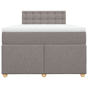 Κρεβάτι Boxspring με Στρώμα Taupe 120x200 εκ. Υφασμάτινο