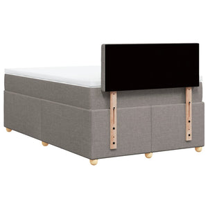 Κρεβάτι Boxspring με Στρώμα Taupe 120x200 εκ. Υφασμάτινο