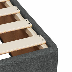 Κρεβάτι Boxspring με Στρώμα Σκούρο Γκρι 140x190 εκ. Υφασμάτινο - Pakobazaar