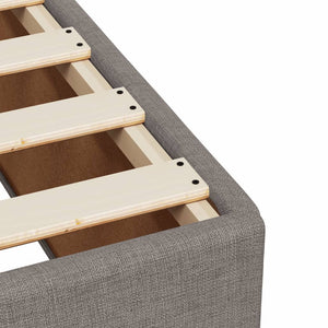 Κρεβάτι Boxspring με Στρώμα Taupe 140x190 εκ. Υφασμάτινο
