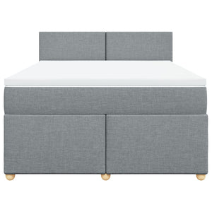 Κρεβάτι Boxspring με Στρώμα Αν. Πράσινο 160x200εκ Υφασμάτινο - Pakobazaar