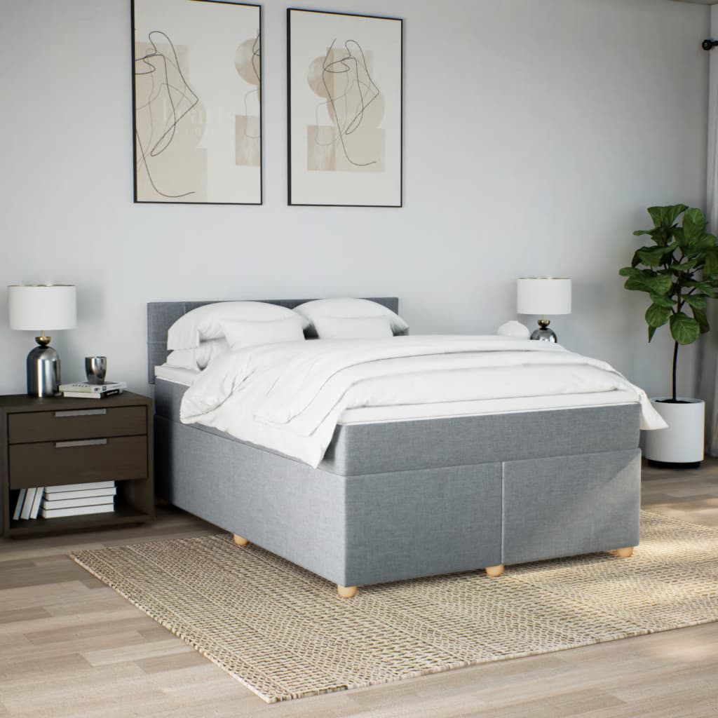 Κρεβάτι Boxspring με Στρώμα Αν. Πράσινο 160x200εκ Υφασμάτινο - Pakobazaar
