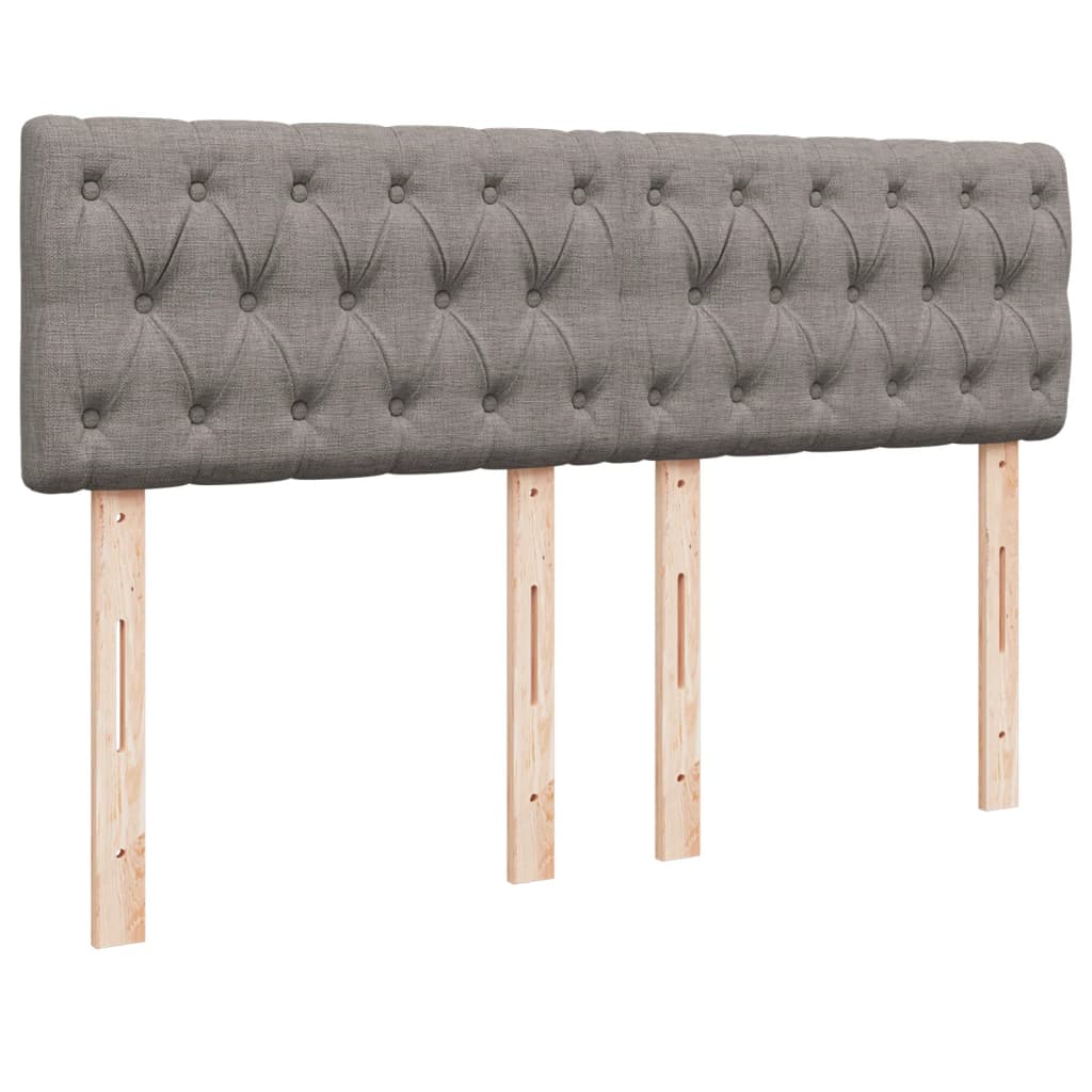 Κρεβάτι Boxspring με Στρώμα Taupe 160x200 εκ. Υφασμάτινο - Pakobazaar