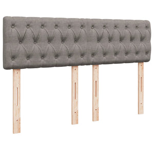 Κρεβάτι Boxspring με Στρώμα Taupe 160x200 εκ. Υφασμάτινο - Pakobazaar
