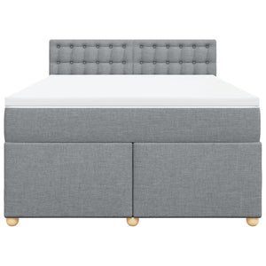 Κρεβάτι Boxspring με Στρώμα Αν. Πράσινο 160x200εκ Υφασμάτινο - Pakobazaar