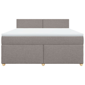 Κρεβάτι Boxspring με Στρώμα Taupe 180x200 εκ. Υφασμάτινο
