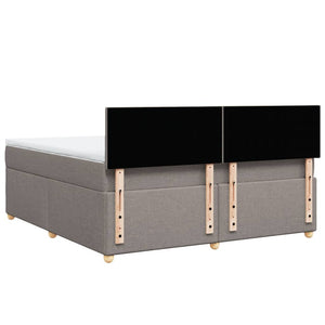 Κρεβάτι Boxspring με Στρώμα Taupe 180x200 εκ. Υφασμάτινο
