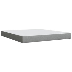Κρεβάτι Boxspring με Στρώμα Ανοιχτό Γκρι 180x200 εκ. Υφασμάτινο